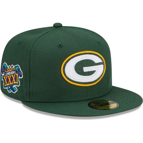 New Era Green Bay Packers “Super Bowl” Fitted Size 8 - Picture 1 of 4